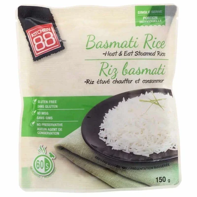 Riz basmati étuvé à chauffer et consommer