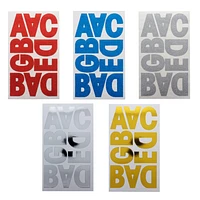 8 Sheets Alphabet Stickers  (Assorted Colours)