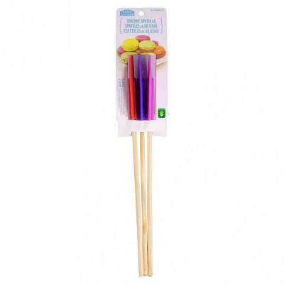 3 Spatules en silicone (Couleurs assorties)