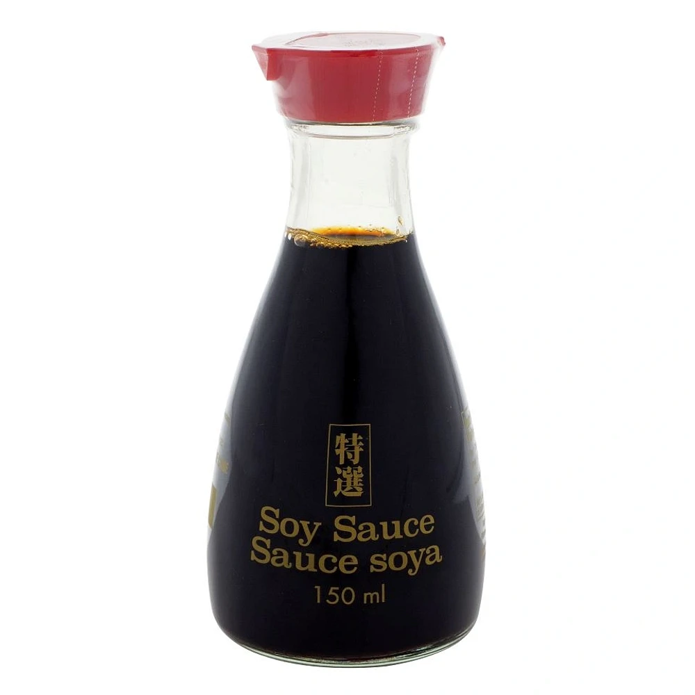 Soy Sauce in Glass Bottle