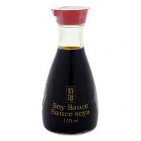 Soy Sauce in Glass Bottle