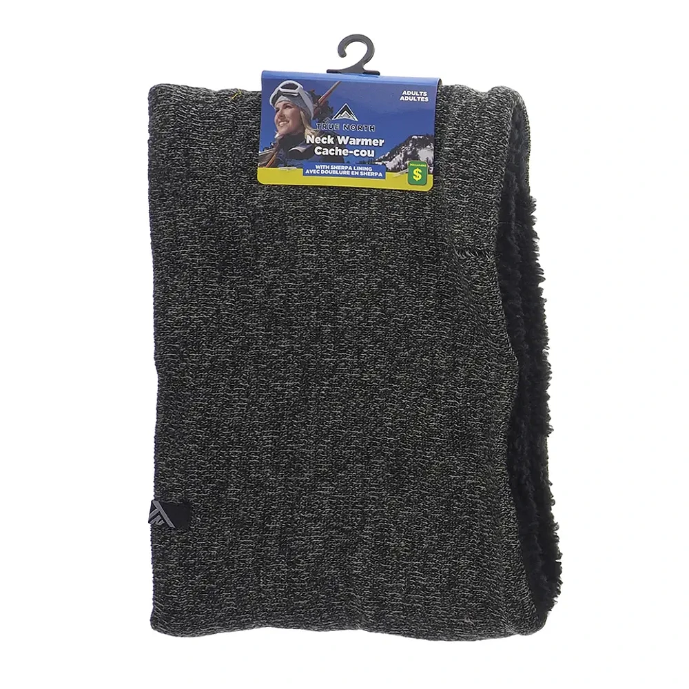 Knitted Neck Warmer with Sherpa Lining