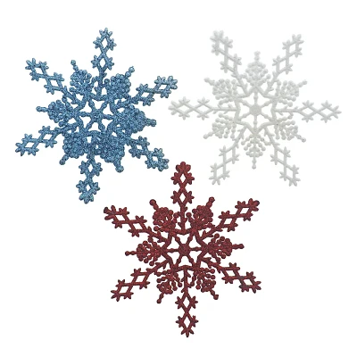 10 Christmas Glittered Snowflakes