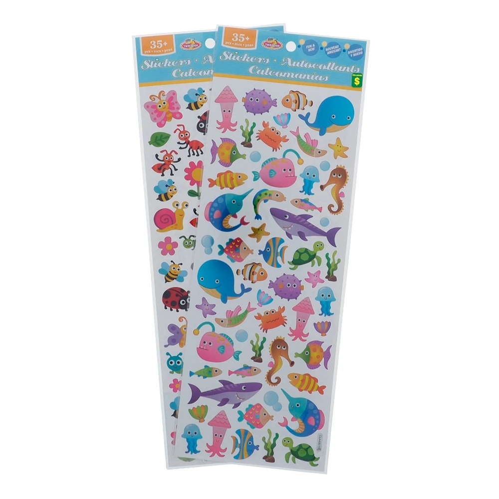 Stickers 35+PK (Assorted Colours)