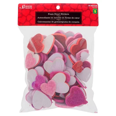 Valentine Self-Adhesive Glitter Hearts