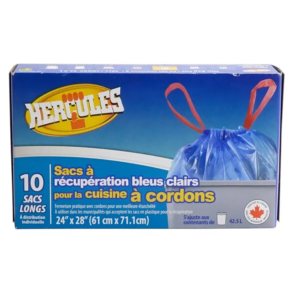 10 Sacs à récupération bleu clair