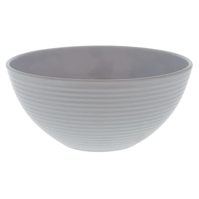 White Mela-Ware Bowl with Swirl Brim