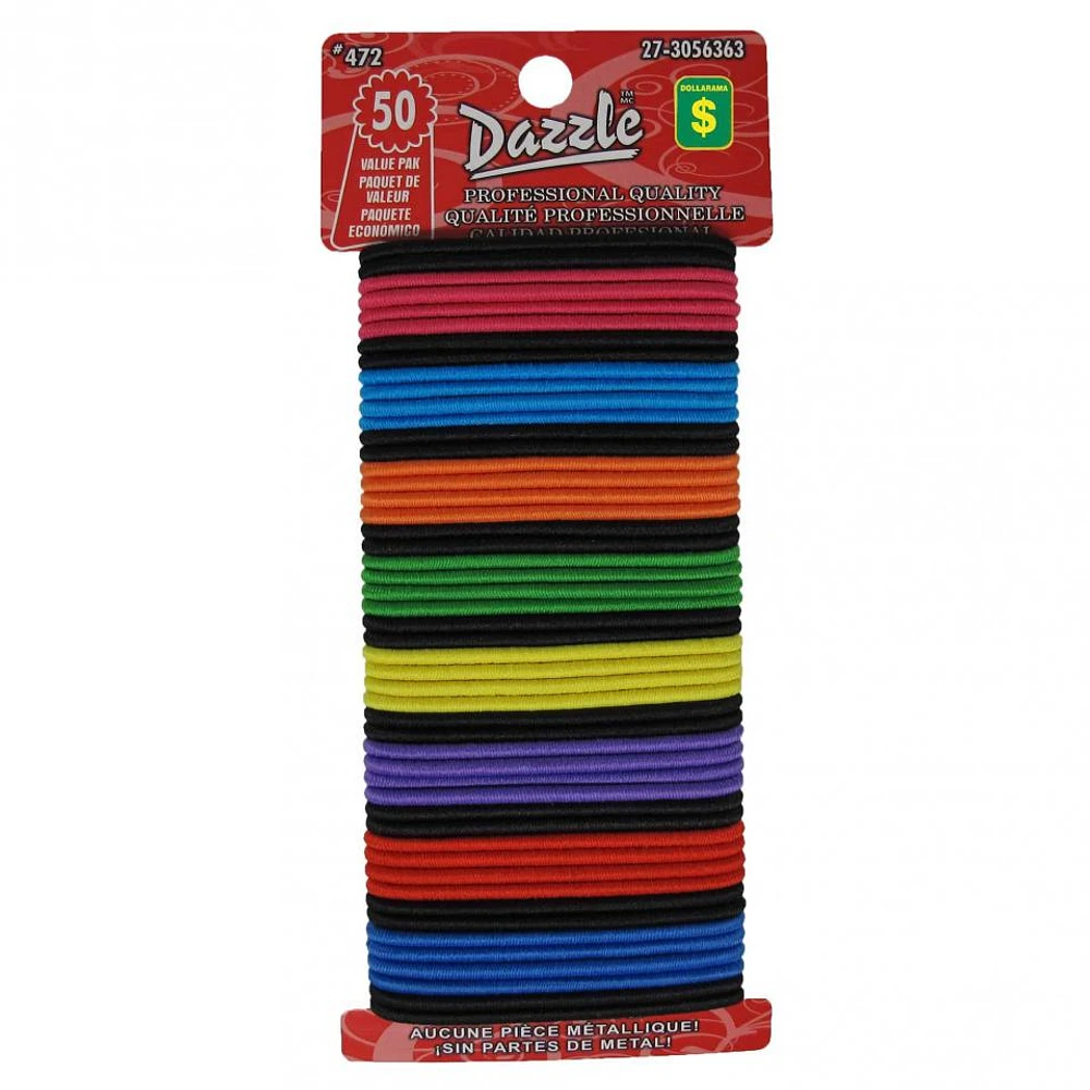 Hair Elastics 50PK (Assorted Colours)