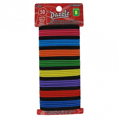 Hair Elastics 50PK (Assorted Colours)