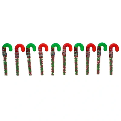 10Pk Christmas Mini Candy Filled Canes