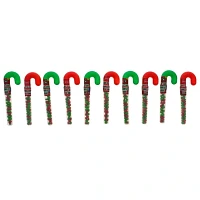 10Pk Christmas Mini Candy Filled Canes