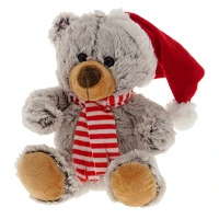 Christmas Bear Plush With Hat and Scarf