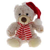 Christmas Bear Plush With Hat and Scarf