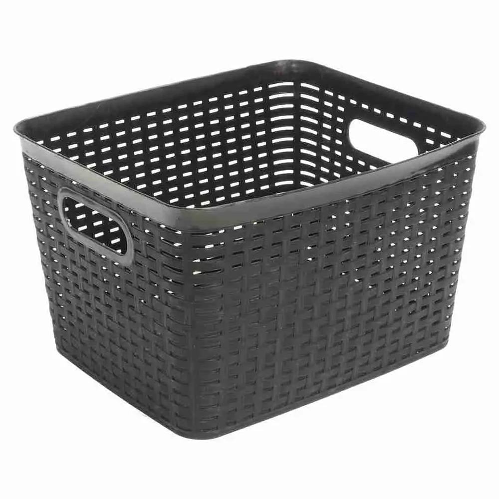 Large Rectangular Plastic Woven Basket