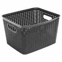 Large Rectangular Plastic Woven Basket