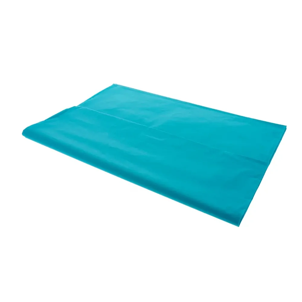 Nappe rectangulaire bleue sarcelle en plastique