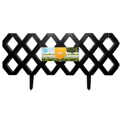 2Pcs Checkered Plastic Garden Fence