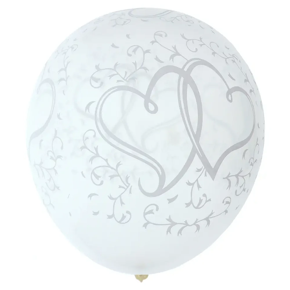 8 Ballons de marriage à motifs avec rubans