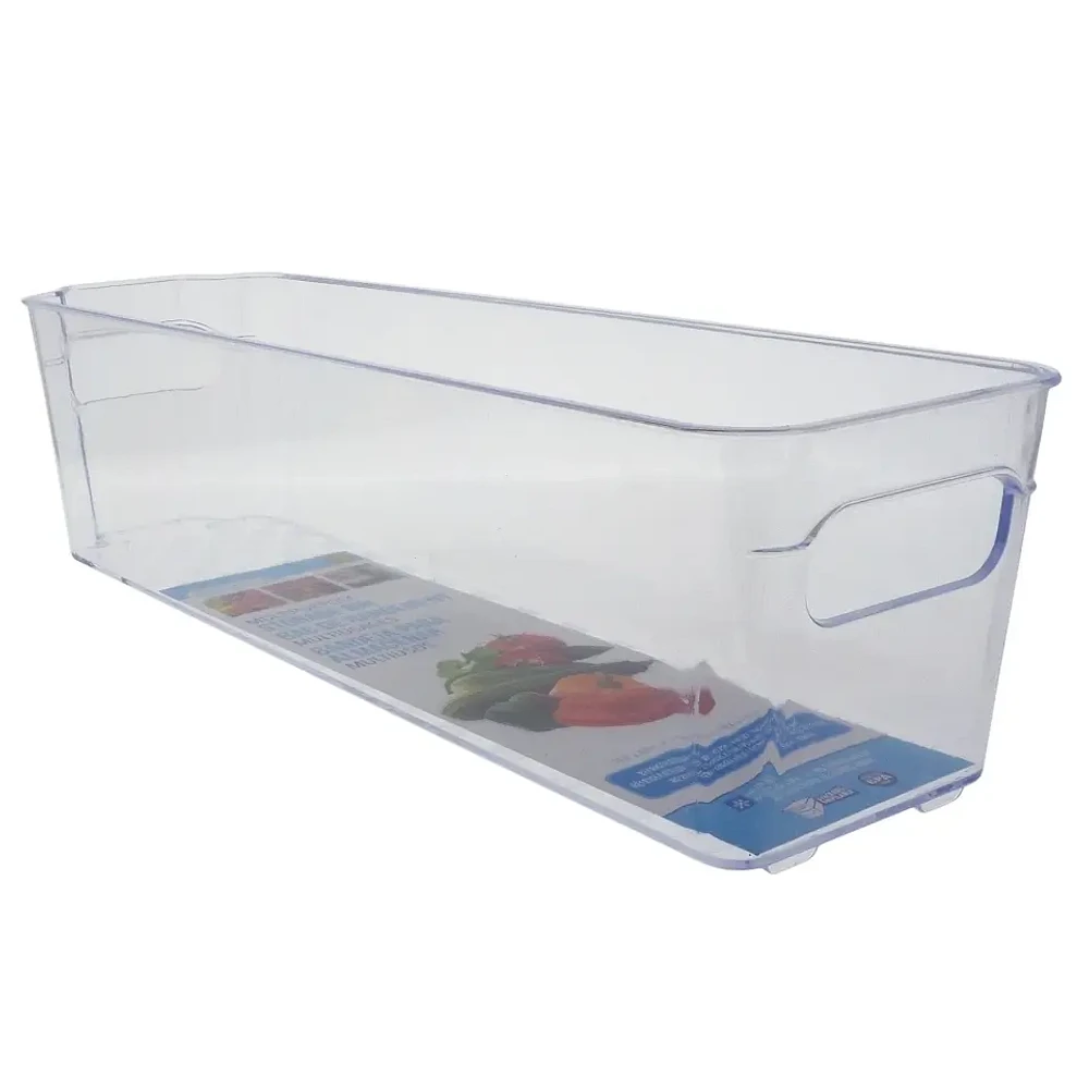 Long bac de rangement de plastique rectangulaire