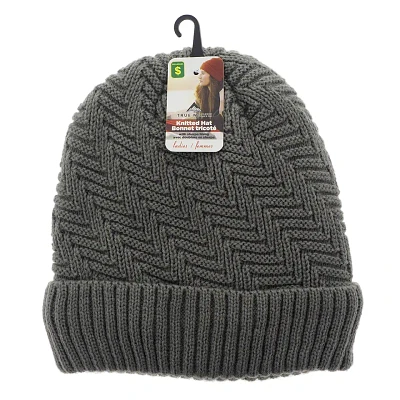 Knitted Hat with Cuff & Lining