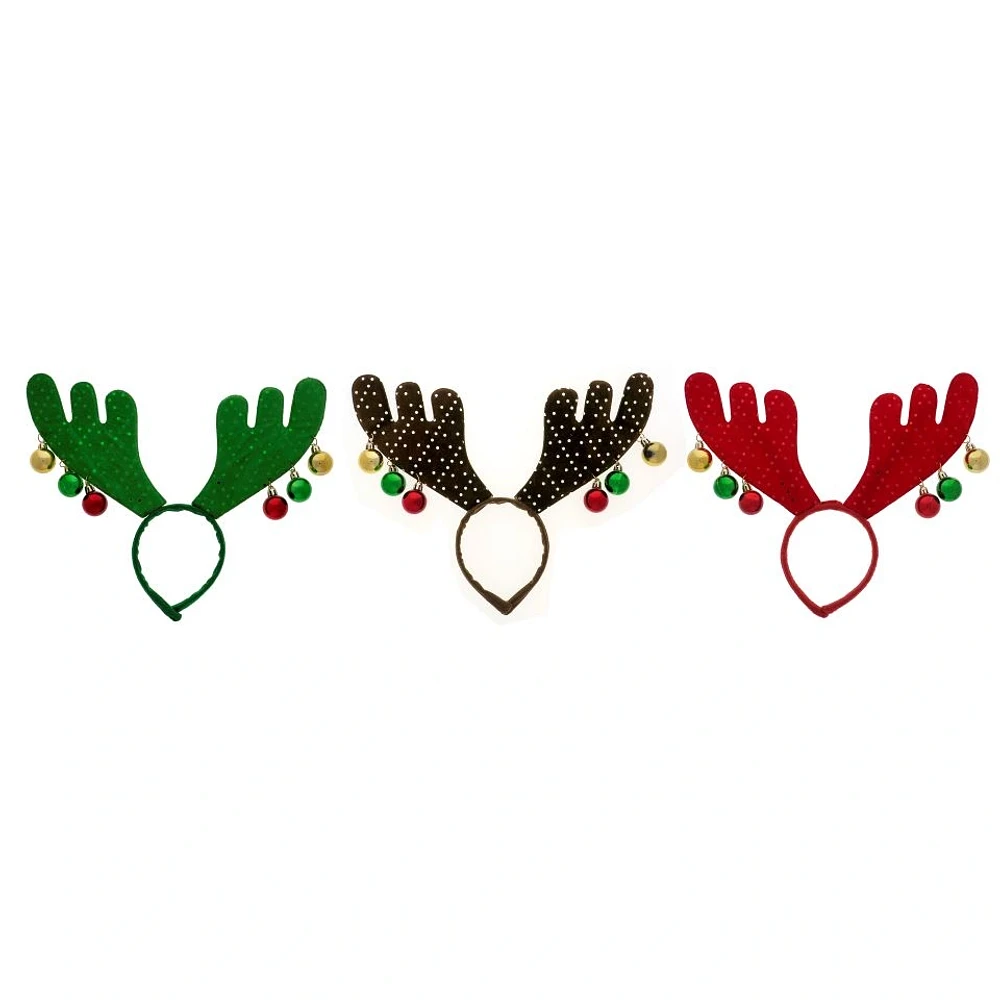 Christmas Antler Headband with Metal Balls