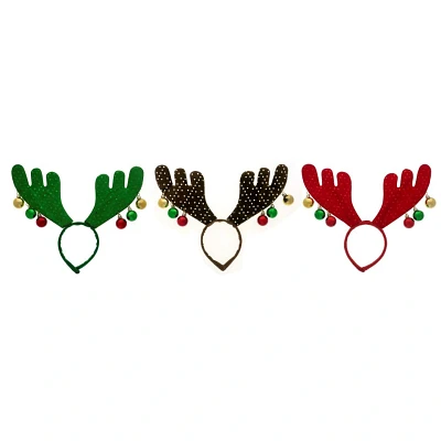 Christmas Antler Headband with Metal Balls