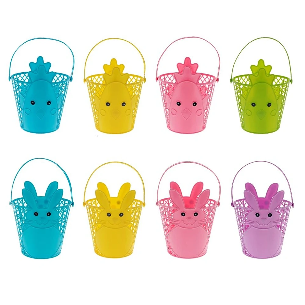 Easter Bucket With Double Sided Bunny or Chick