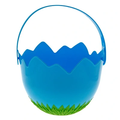 Easter Cracked Egg Shaped Plastic Pail