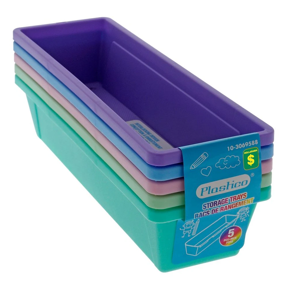 5Pk Interlocking Pencil Trays