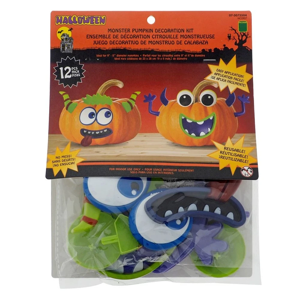 Plastic Halloween Pumpkin Decorating Kit