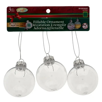 DIY Clear Christmas Ball Ornament