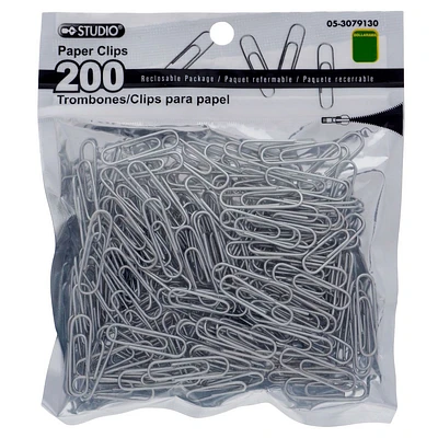 200Pk Office Paper Clips (Regular and Jumbo)