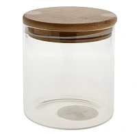 Glass Storage Jar with Lid Bamboo Lid 640ml