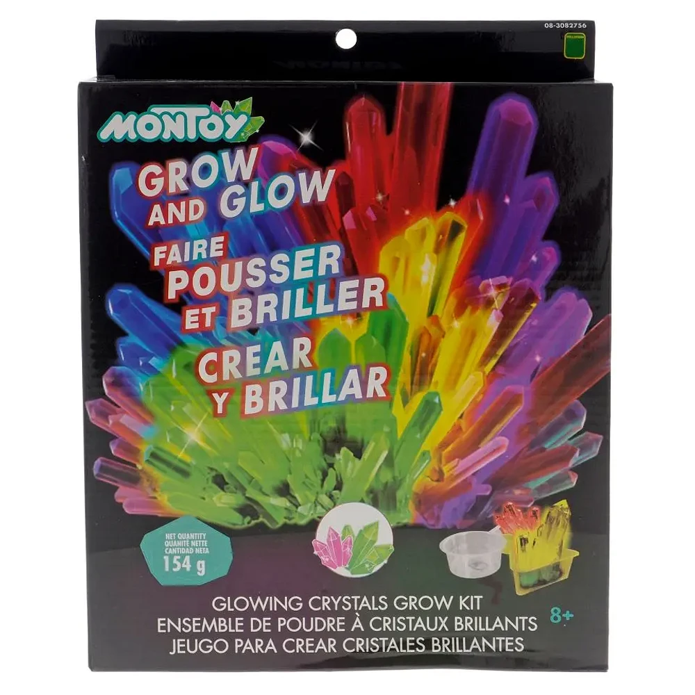 Create grow and glow chemical reaction kit