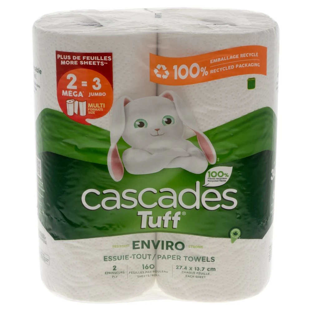 2PK TUFF Cascades Strong Paper Towel