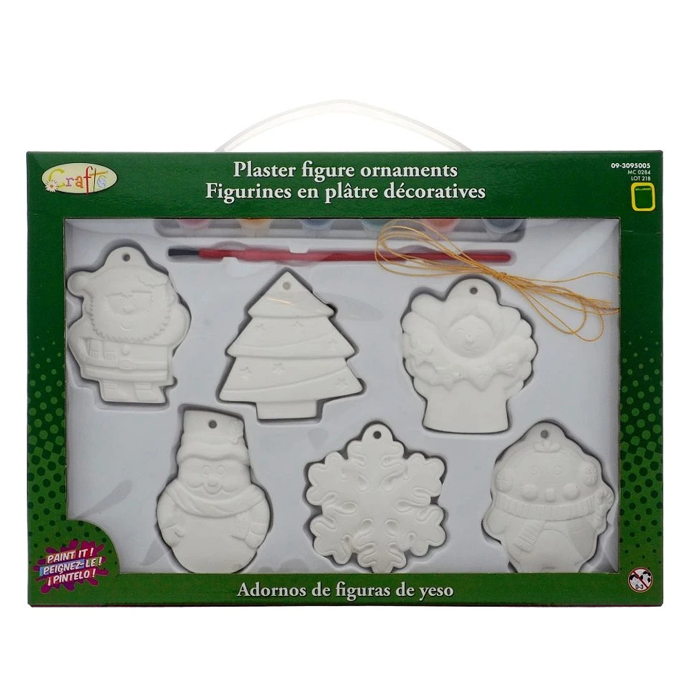 Paint Your Own Christmas Plaster Figures