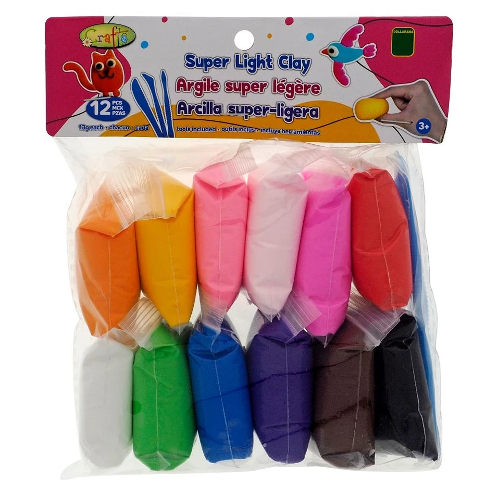 12pk Clay Dough with Tools