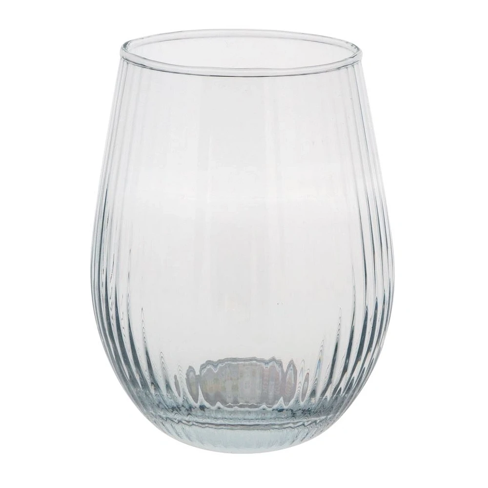 Clear Stemless Wine Glass