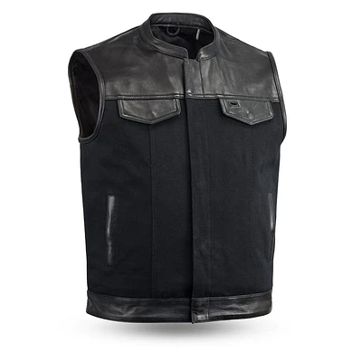 49/51 Vest Motorcycle Leather Canvas