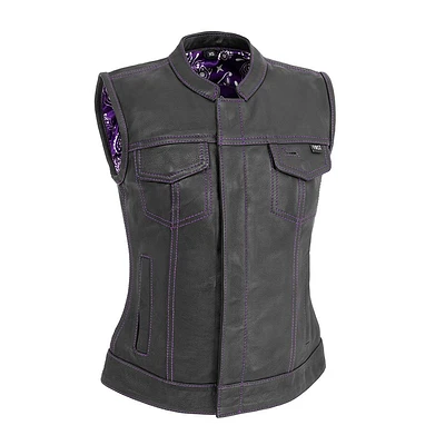 Jessica Women's Motorcycle Leather Vest