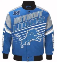 Authentic Detroit Lions Cotton Twill Varsity Jacket