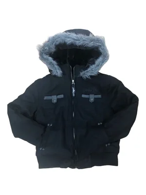 Kids Pelle Wool Hooded Bomber Jacket