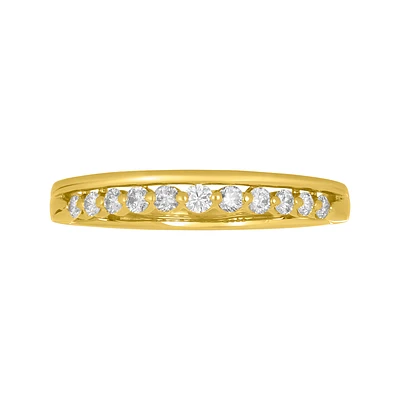 14K Gold Double Band Diamond Ring