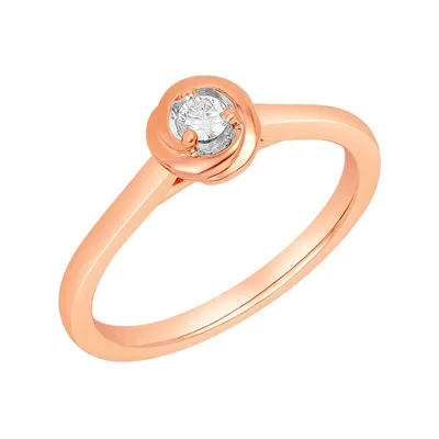 10K Rose Gold Love Knot Promise Ring