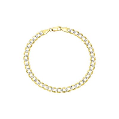 14k Yellow Gold Curb Pavé Bracelet