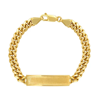 14K Yellow Gold Miami Cuban ID Baby Bracelet