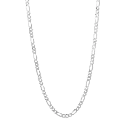 Silver Figaro Chain With Lobster Clasp