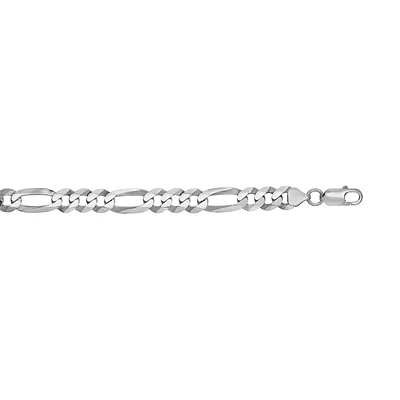 Silver 8.8mm 24-Inch Figaro Chain