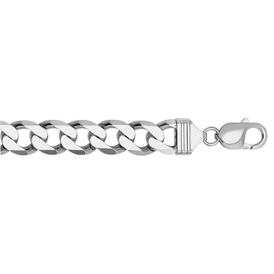 Silver 11.6mm 24-Inch Curb Chain