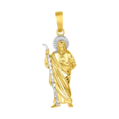 14K Gold Two Tone St. Jude Religious Medal